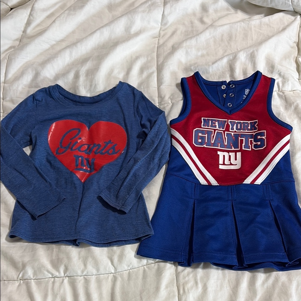 New York Giants cheerleading dress & shirt